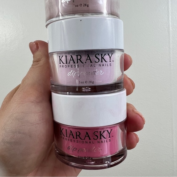Kiara Sky Dip Powder Nail Color Bundle Rose BonBon Oh Dear! Totally Whipped - Picture 7 of 12